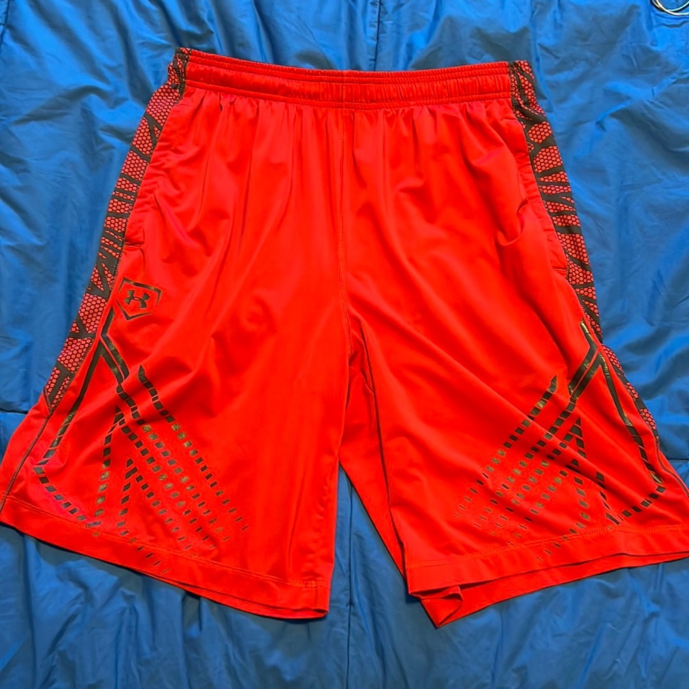 Under Armour Red Baseball Shorts